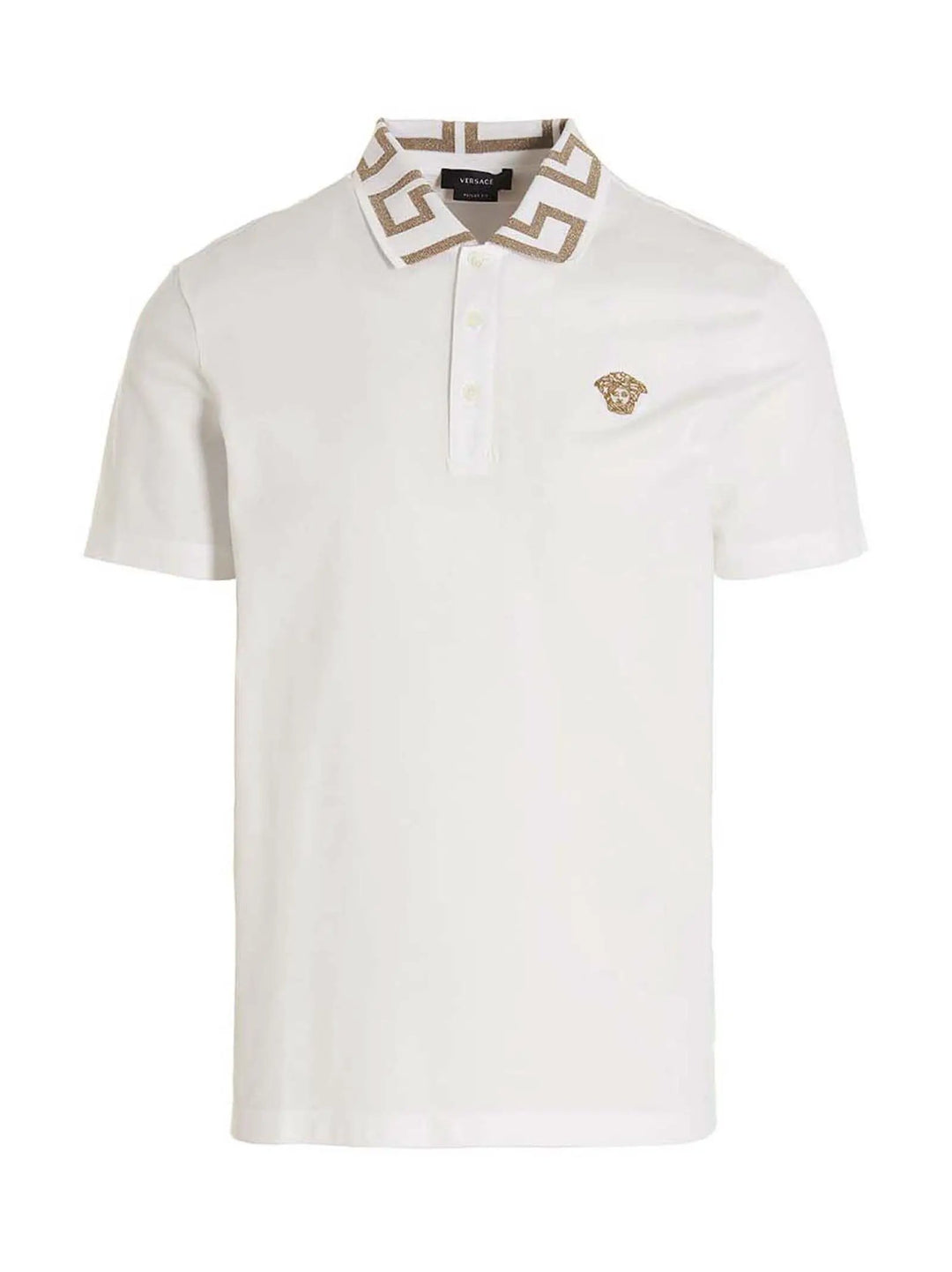 Versace Sample Sale | Versace White Cotton Polo Shirt - | Designer outlet