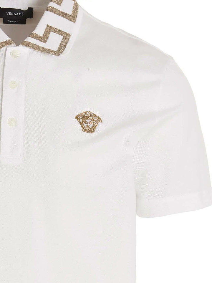 Versace Sample Sale | Versace White Cotton Polo Shirt - | Designer outlet