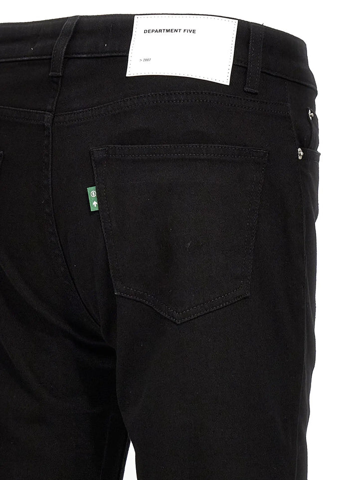 Department 5 Black Cotton Skinny Jeans