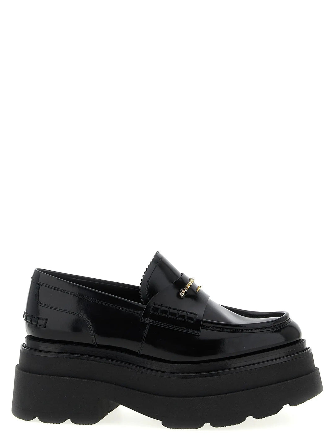 Alexander Wang Black Cowhide Platform Loafers