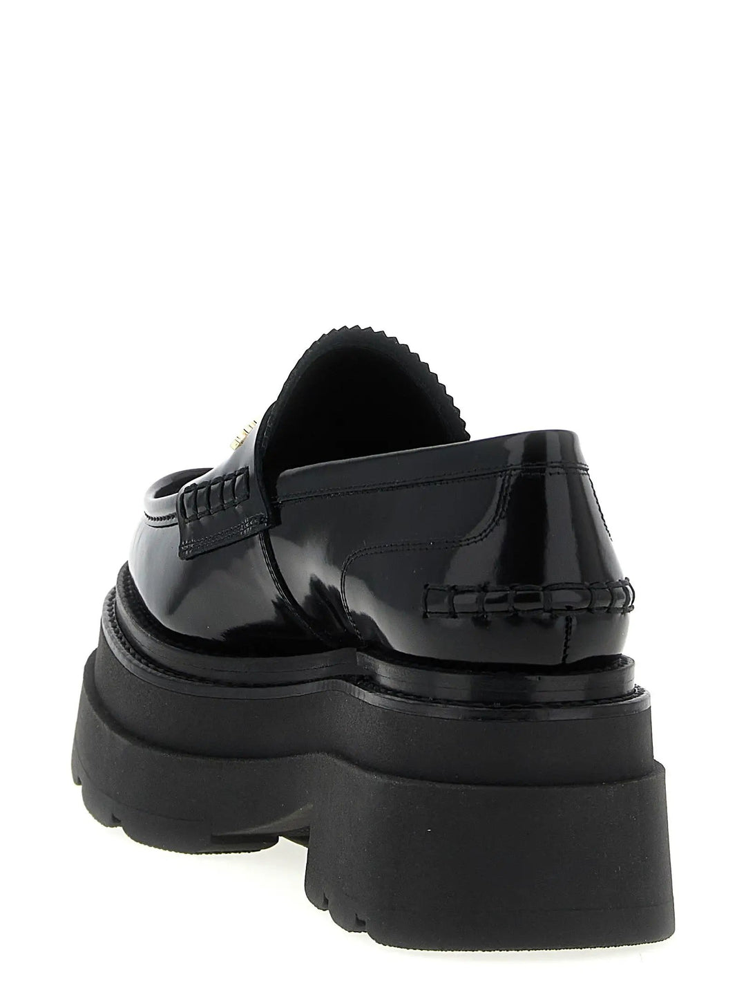 Alexander Wang Black Cowhide Platform Loafers