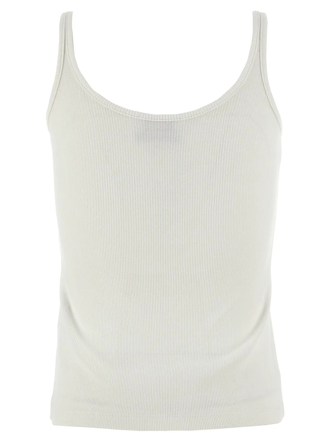 Off-White White Cotton Sleeveles T-Shirt