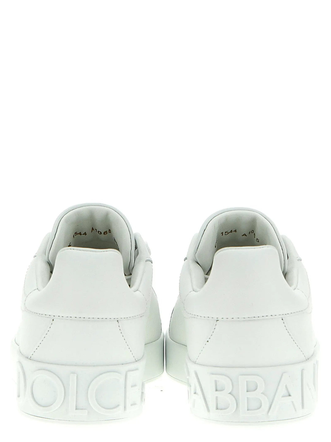 Dolce &amp; Gabbana White Calfskin Low Top Sneakers