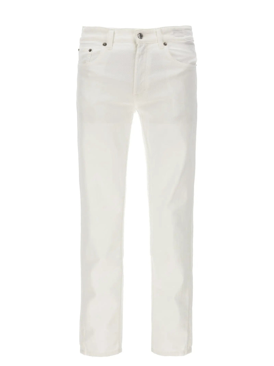 Department 5 White Cotton Straight-Leg Jeans