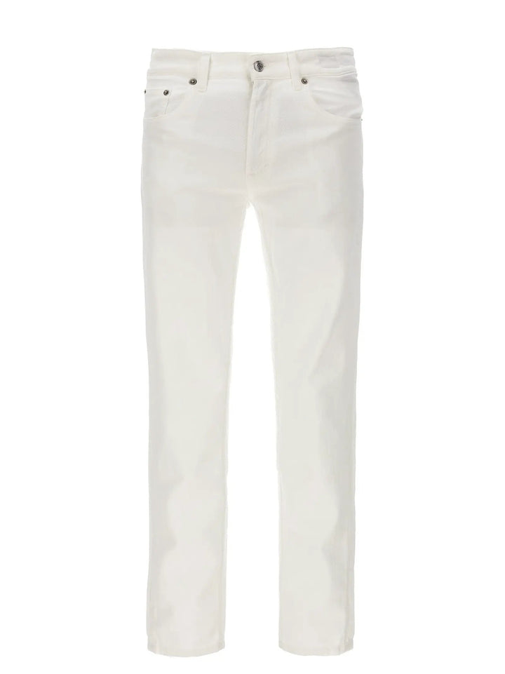 Department 5 White Cotton Straight-Leg Jeans
