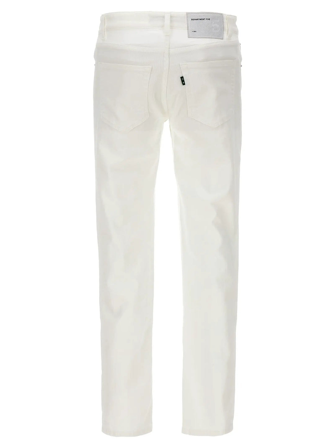 Department 5 White Cotton Straight-Leg Jeans