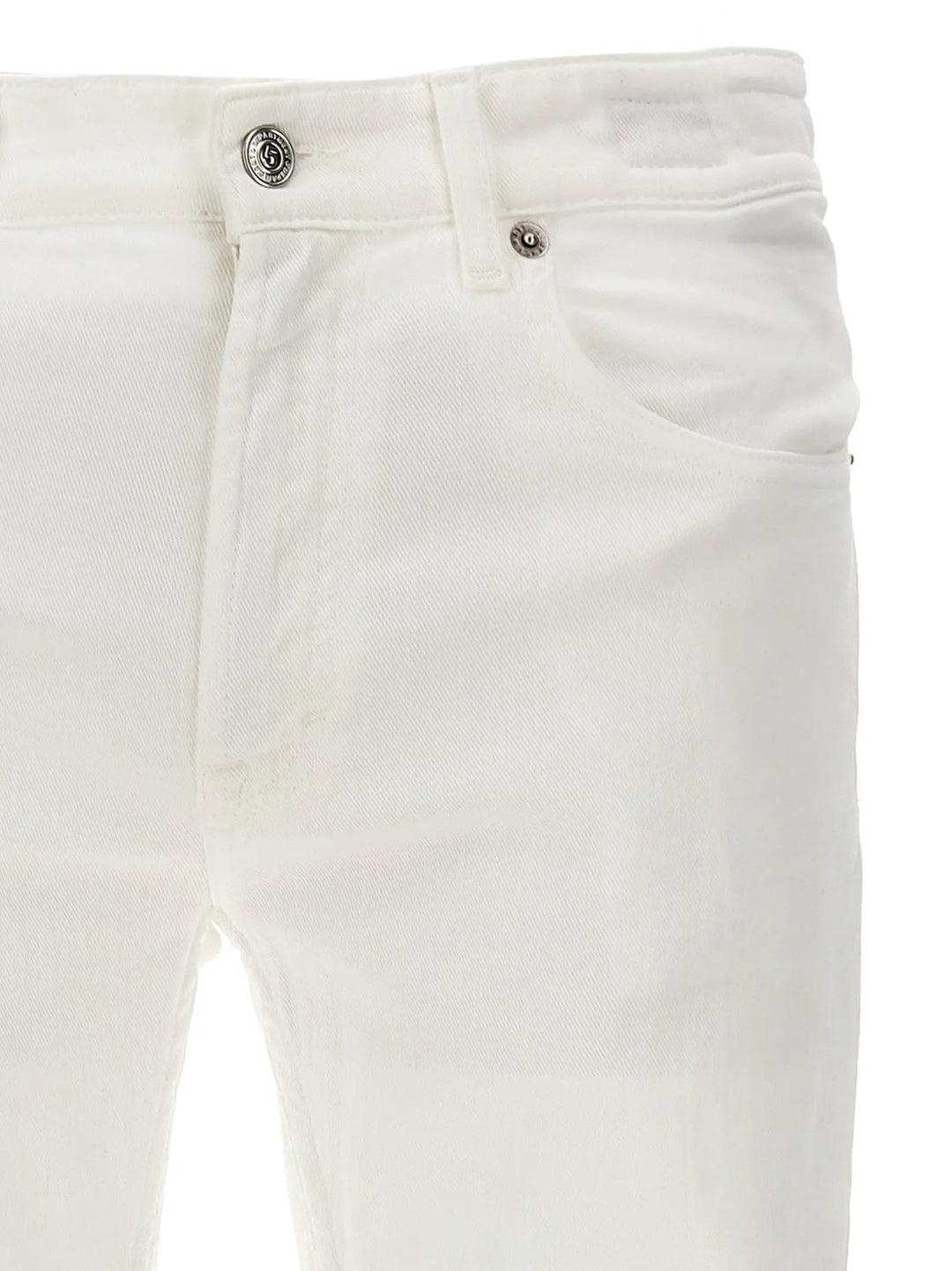 Department 5 White Cotton Straight-Leg Jeans