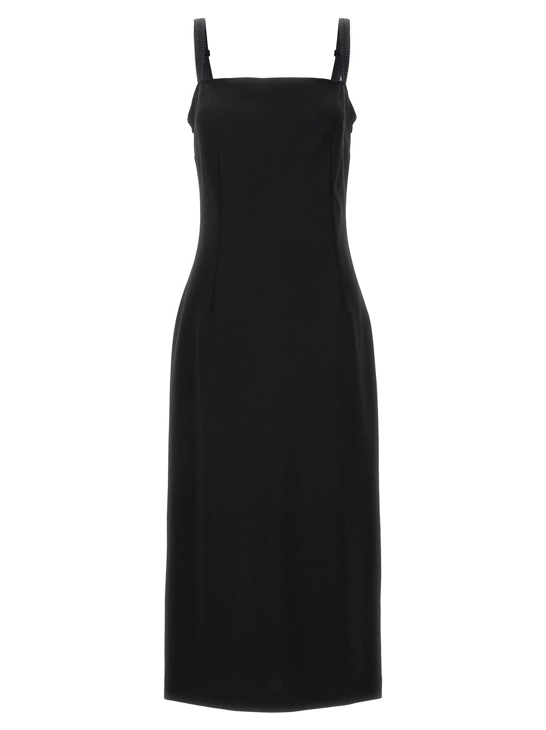 Dolce &amp; Gabbana Black Viscose Midi Dress