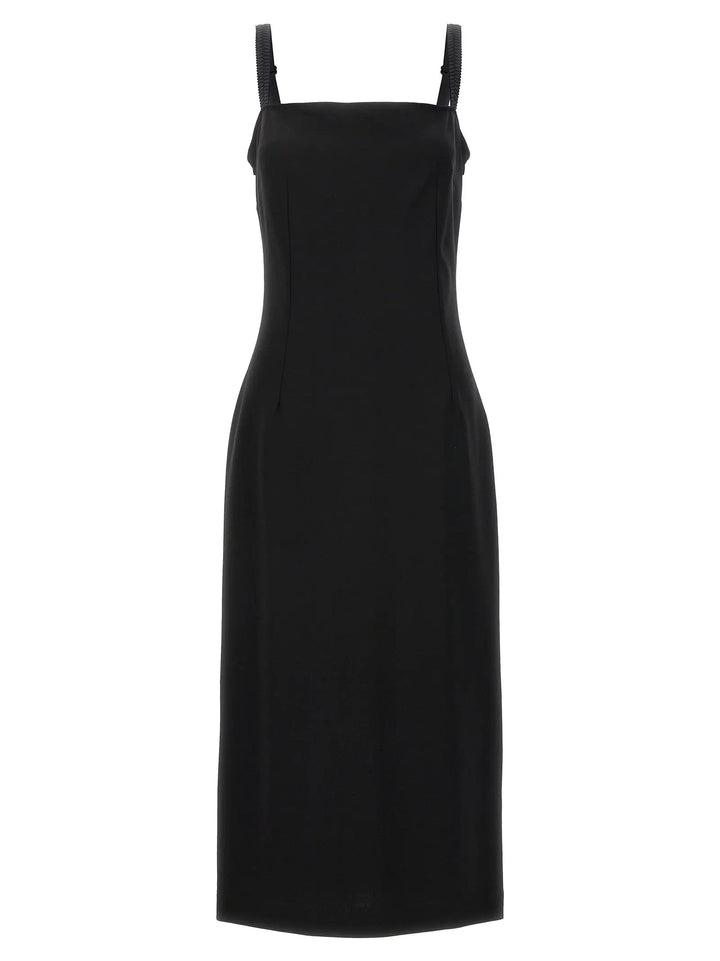 Dolce &amp; Gabbana Black Viscose Midi Dress