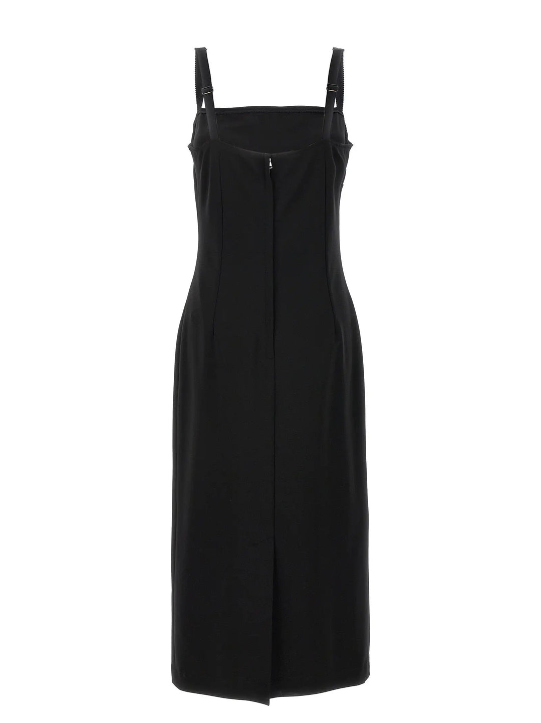 Dolce &amp; Gabbana Black Viscose Midi Dress