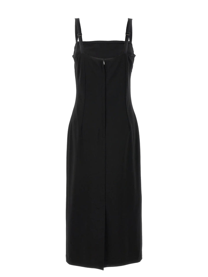 Dolce &amp; Gabbana Black Viscose Midi Dress