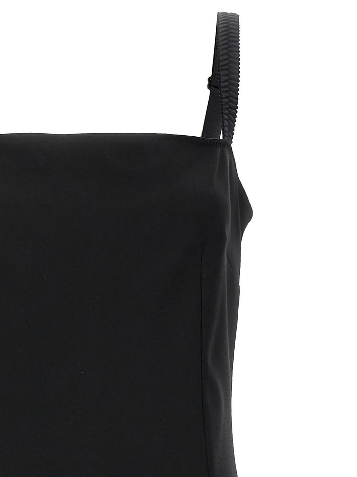 Dolce &amp; Gabbana Black Viscose Midi Dress