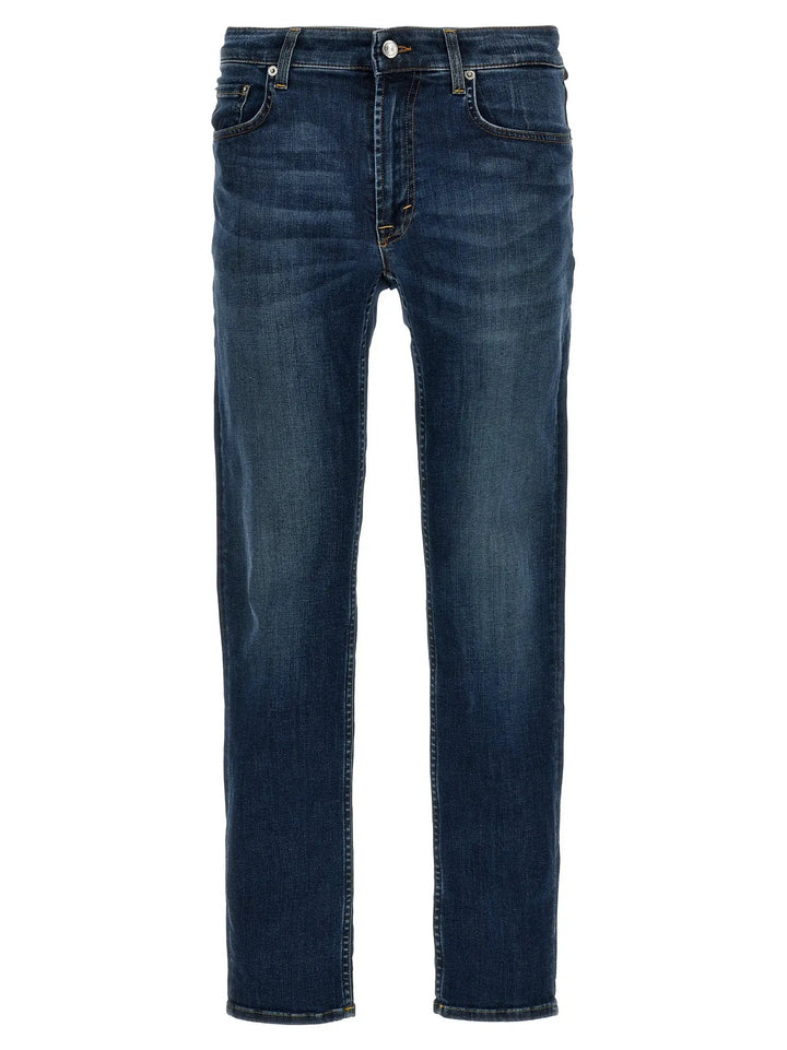 Department 5 Blue Cotton Straight-Leg Jeans