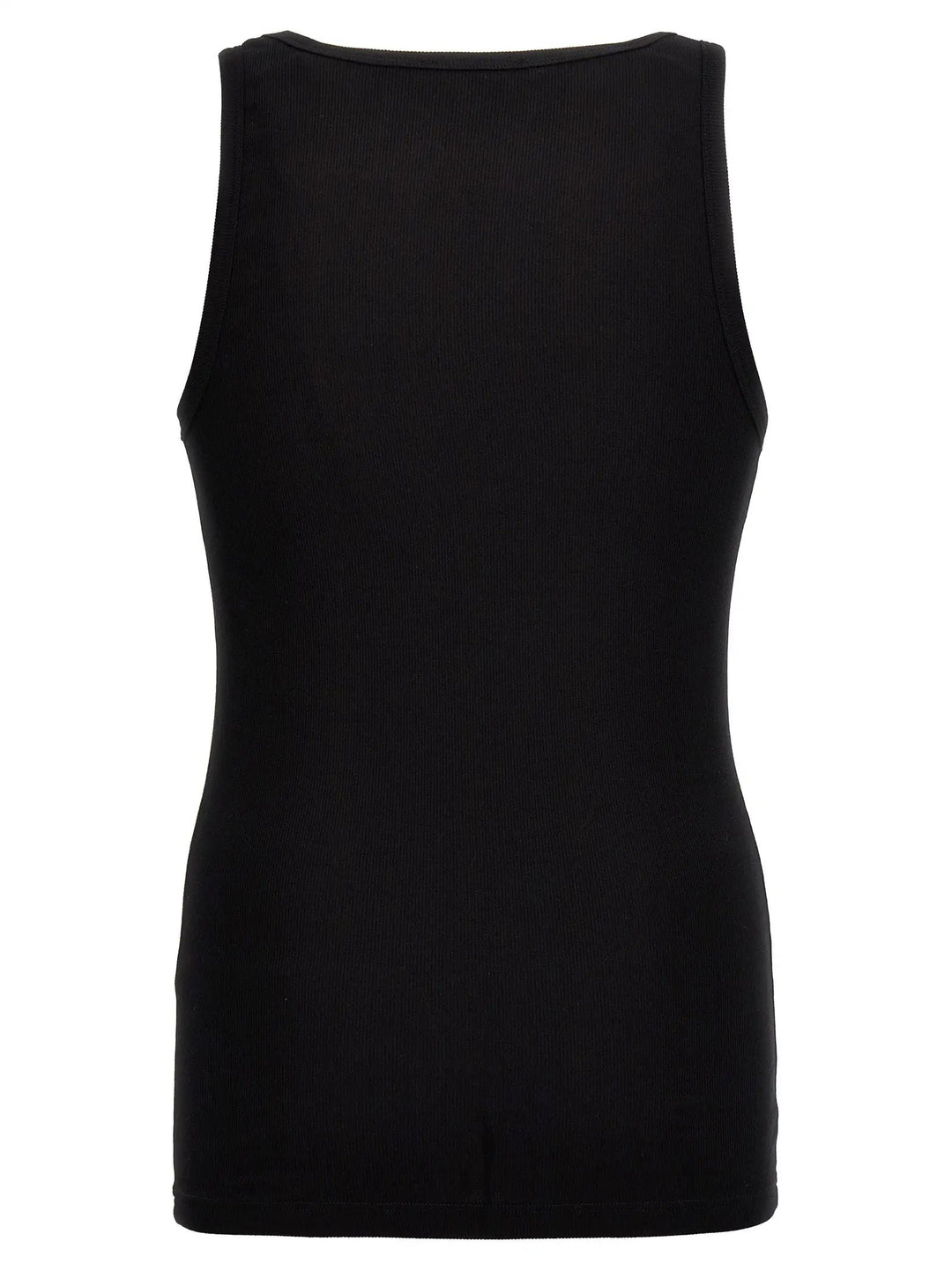 Versace Black Cotton Sleeveles T-Shirt