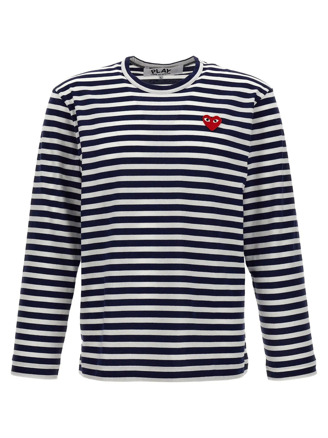 Comme Des Garçons Play Sample Sale | Comme Des Garçons Play Blue Cotton Long Sleeve T-Shirt - | Designer outlet