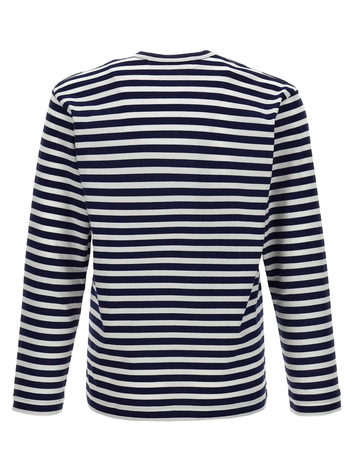 Comme Des Garçons Play Sample Sale | Comme Des Garçons Play Blue Cotton Long Sleeve T-Shirt - | Designer outlet