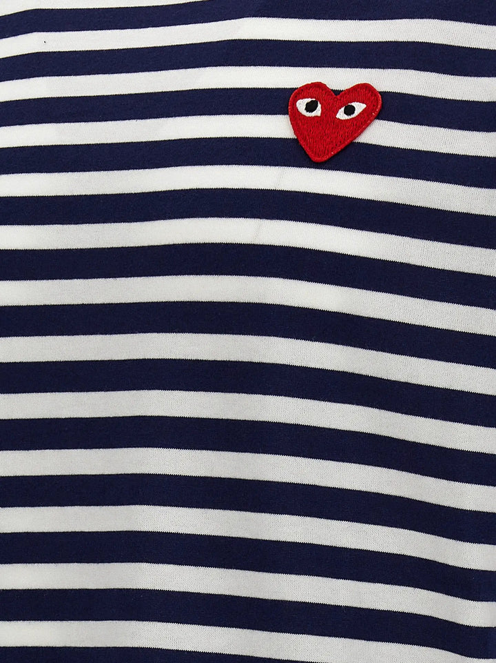 Comme Des Garçons Play Sample Sale | Comme Des Garçons Play Blue Cotton Long Sleeve T-Shirt - | Designer outlet