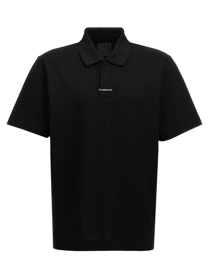 Givenchy Black Cotton Polo Shirt