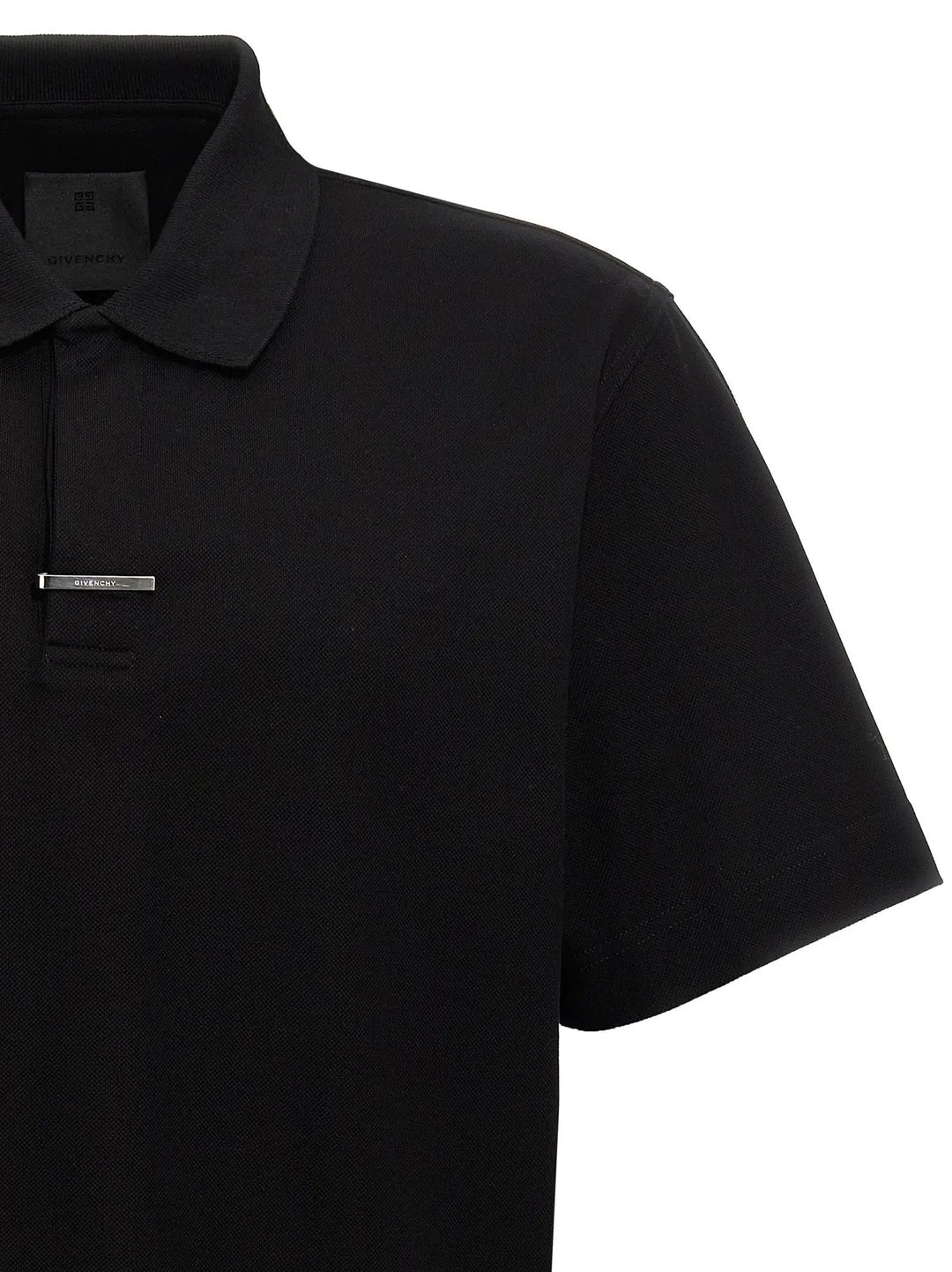 Givenchy Black Cotton Polo Shirt