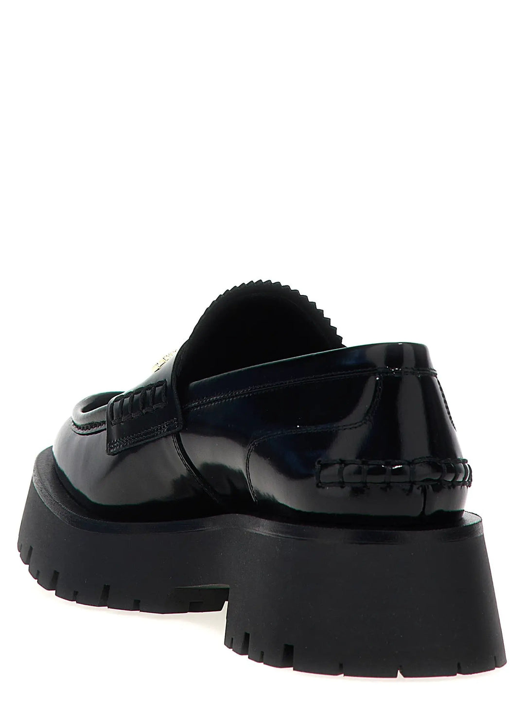 Alexander Wang Black Cowhide Slip-On Loafers