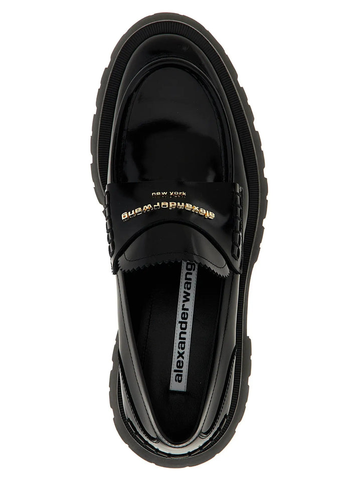 Alexander Wang Black Cowhide Slip-On Loafers