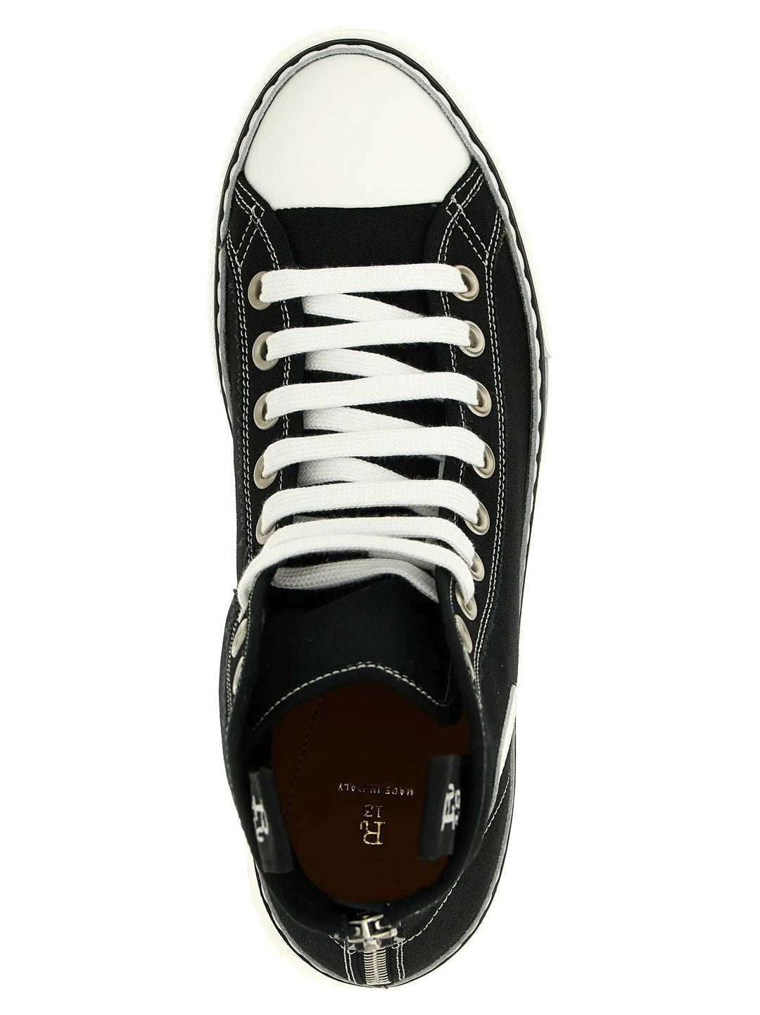 R13 Bicolor Cotton Platform Sneakers