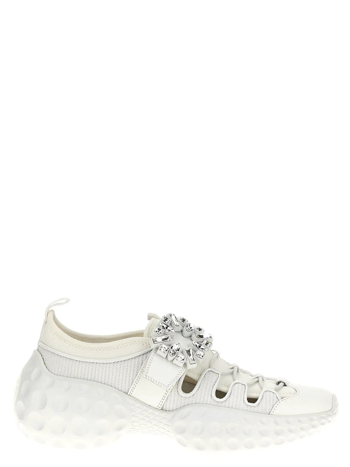 Roger Vivier White Polyamide Athletic Sneakers
