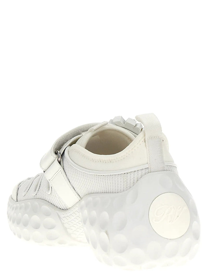 Roger Vivier White Polyamide Athletic Sneakers