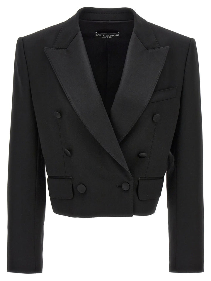 Dolce &amp; Gabbana Black Virgin Wool Blazer