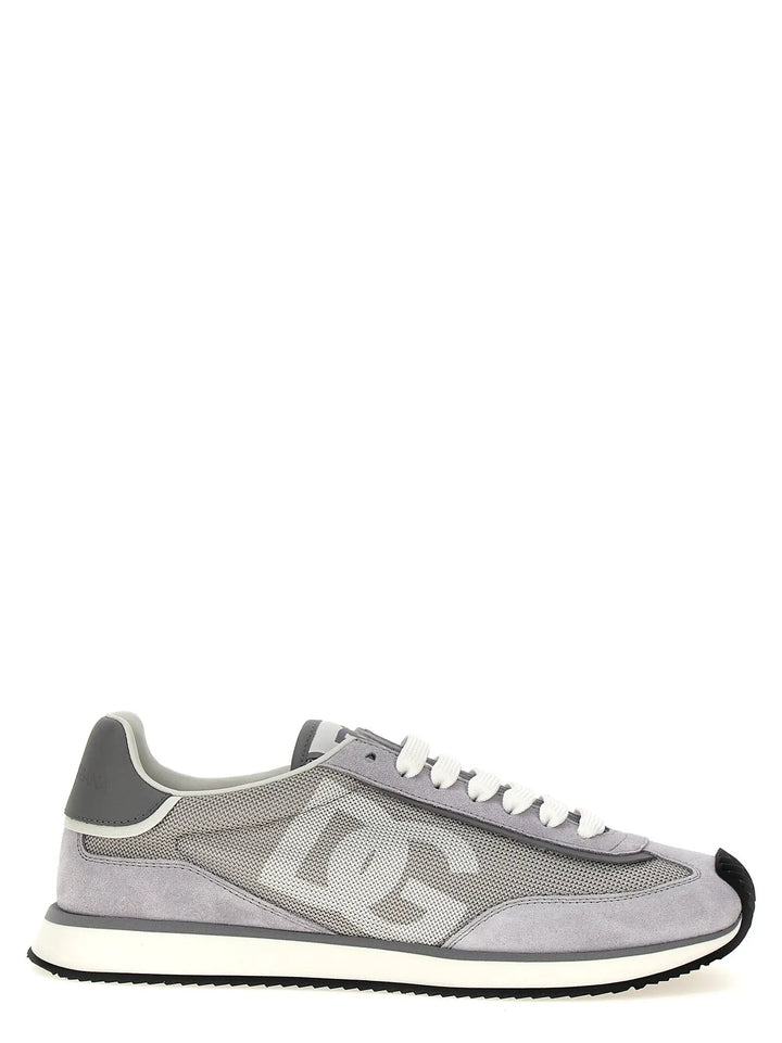 Dolce &amp; Gabbana Sample Sale | Dolce &amp; Gabbana Gray Calfskin Athletic Sneakers - | Designer outlet