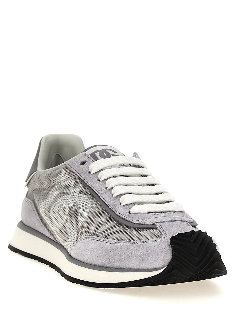 Dolce & Gabbana Sample Sale | Dolce & Gabbana Gray Calfskin Athletic Sneakers - | Designer outlet