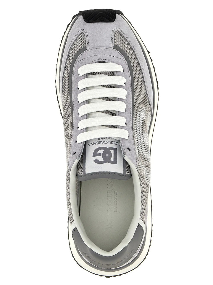 Dolce &amp; Gabbana Sample Sale | Dolce &amp; Gabbana Gray Calfskin Athletic Sneakers - | Designer outlet