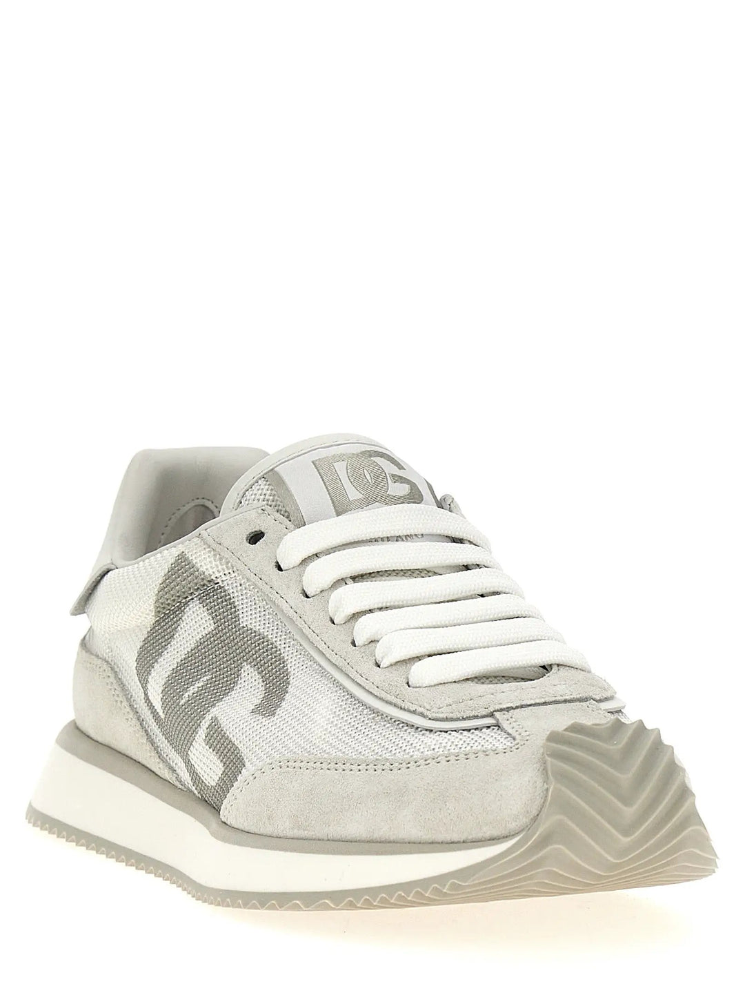 Dolce &amp; Gabbana White Calfskin Athletic Sneakers