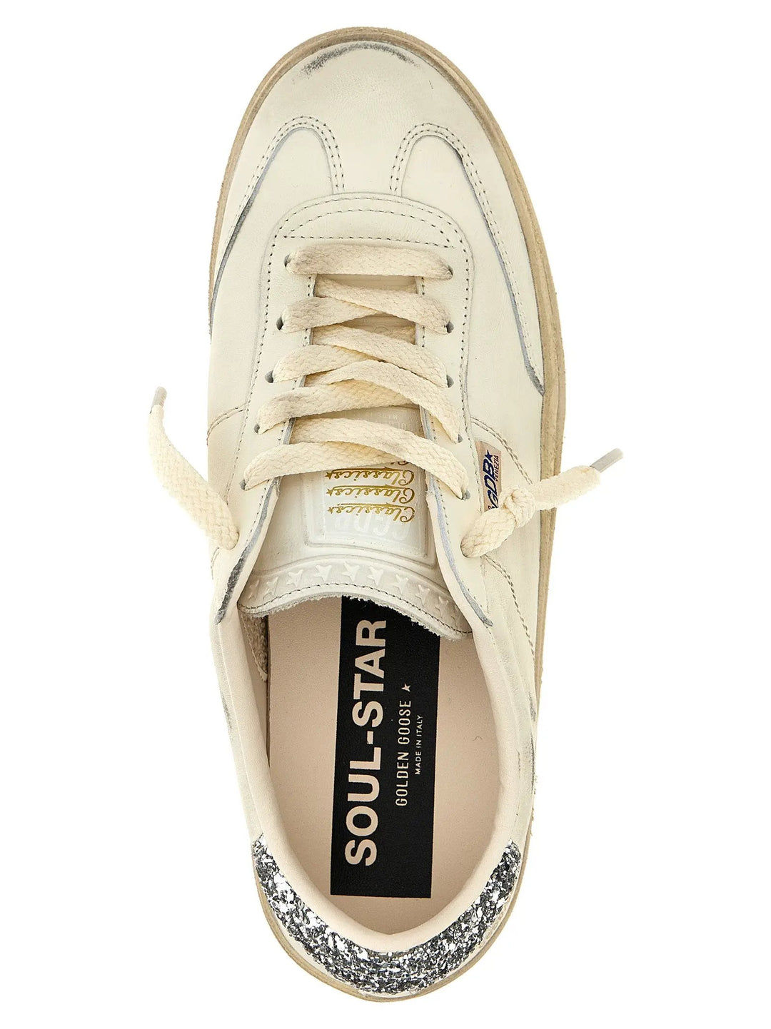 Golden Goose White Lamb Leather Low Top Sneakers