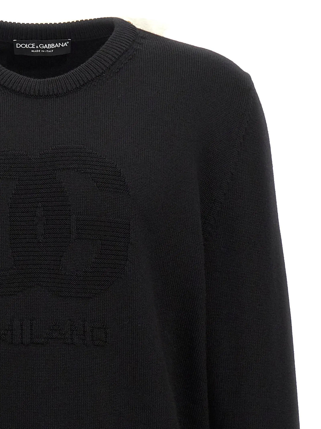 Dolce &amp; Gabbana Black Virgin Wool Cardigan
