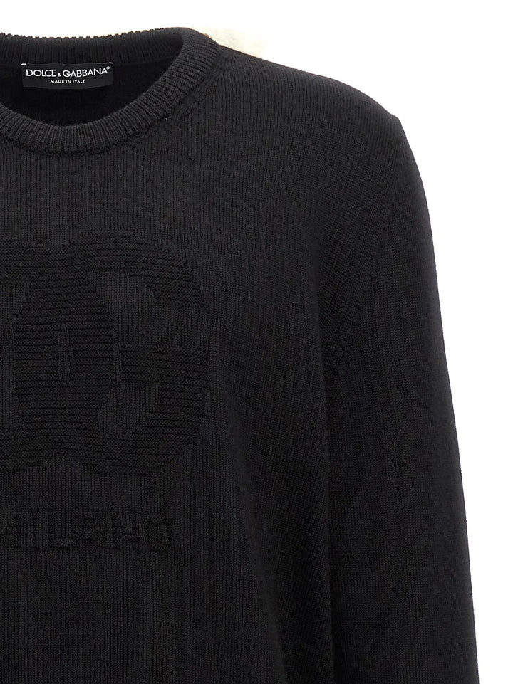 Dolce &amp; Gabbana Black Virgin Wool Cardigan