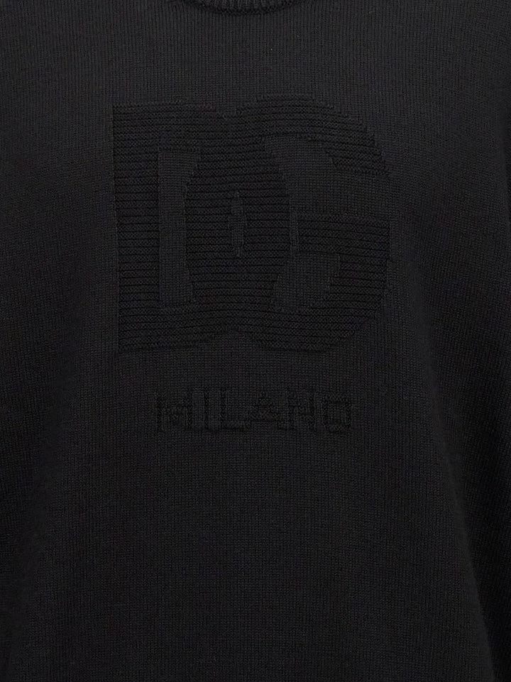Dolce &amp; Gabbana Black Virgin Wool Cardigan
