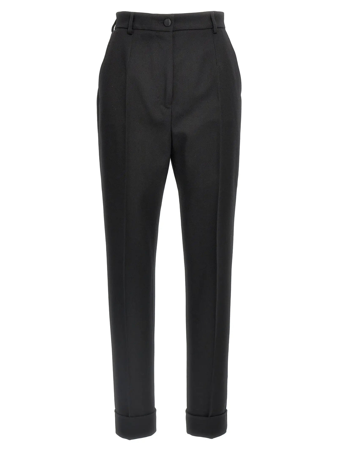 Dolce &amp; Gabbana Black Virgin Wool Dress Pants