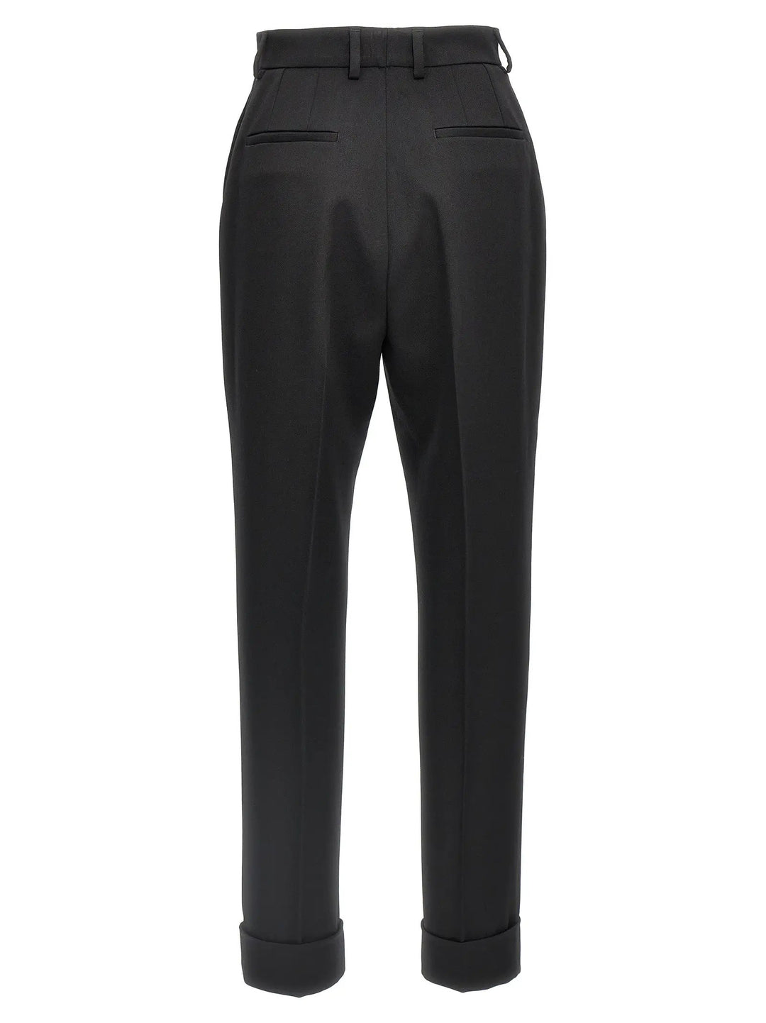 Dolce &amp; Gabbana Black Virgin Wool Dress Pants