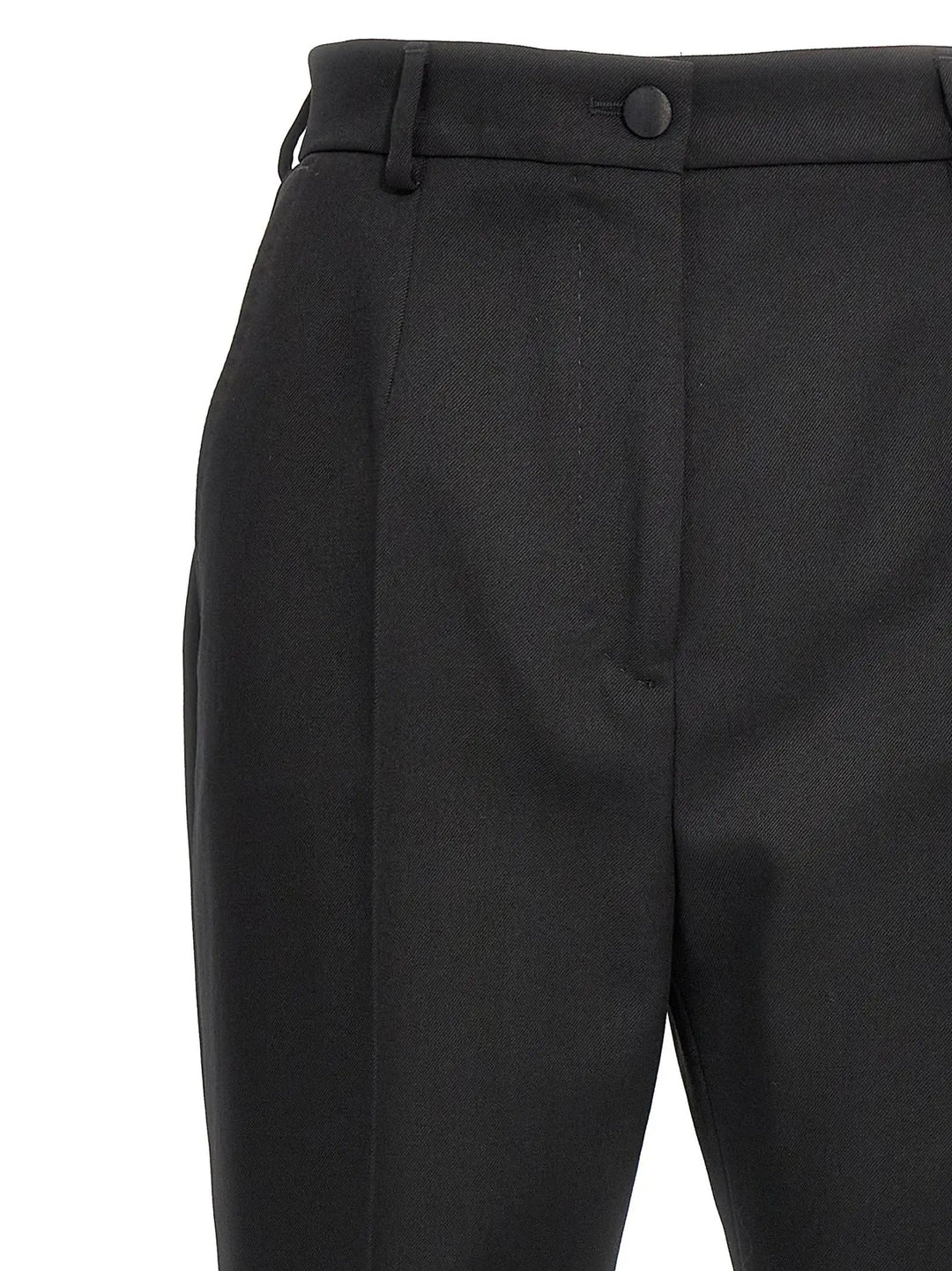 Dolce &amp; Gabbana Black Virgin Wool Dress Pants