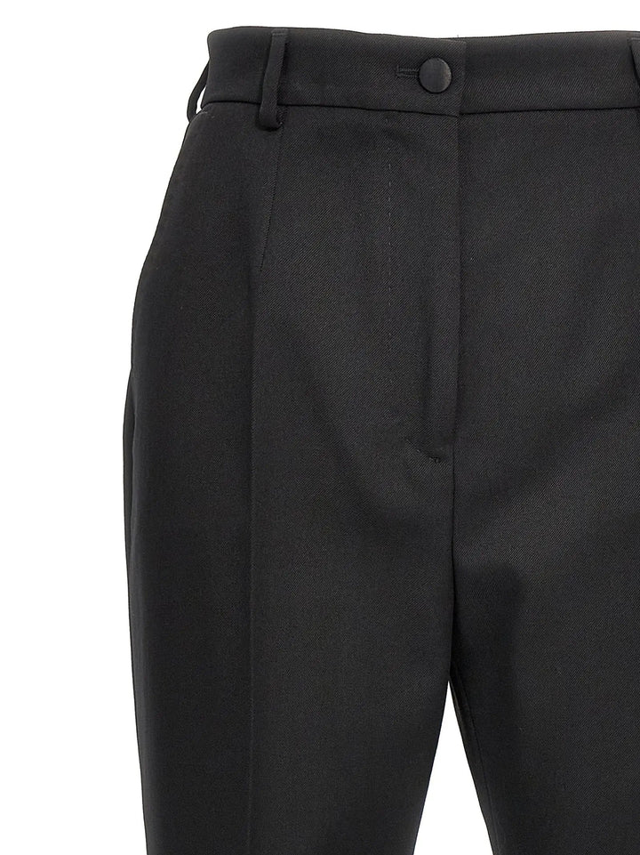 Dolce &amp; Gabbana Black Virgin Wool Dress Pants