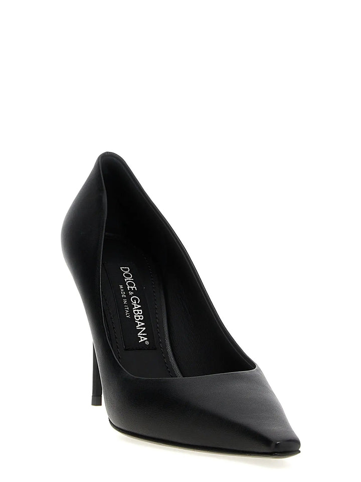 Dolce &amp; Gabbana Black Lamb Leather High Heel Pumps