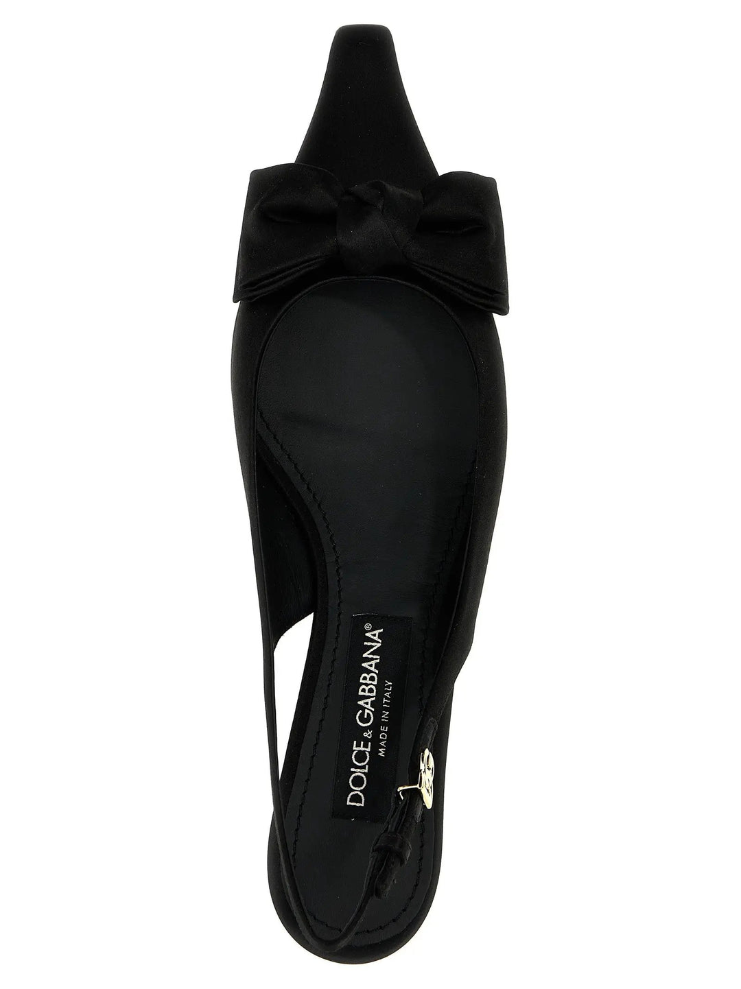 Dolce &amp; Gabbana Black Viscose Mid Heel Pumps