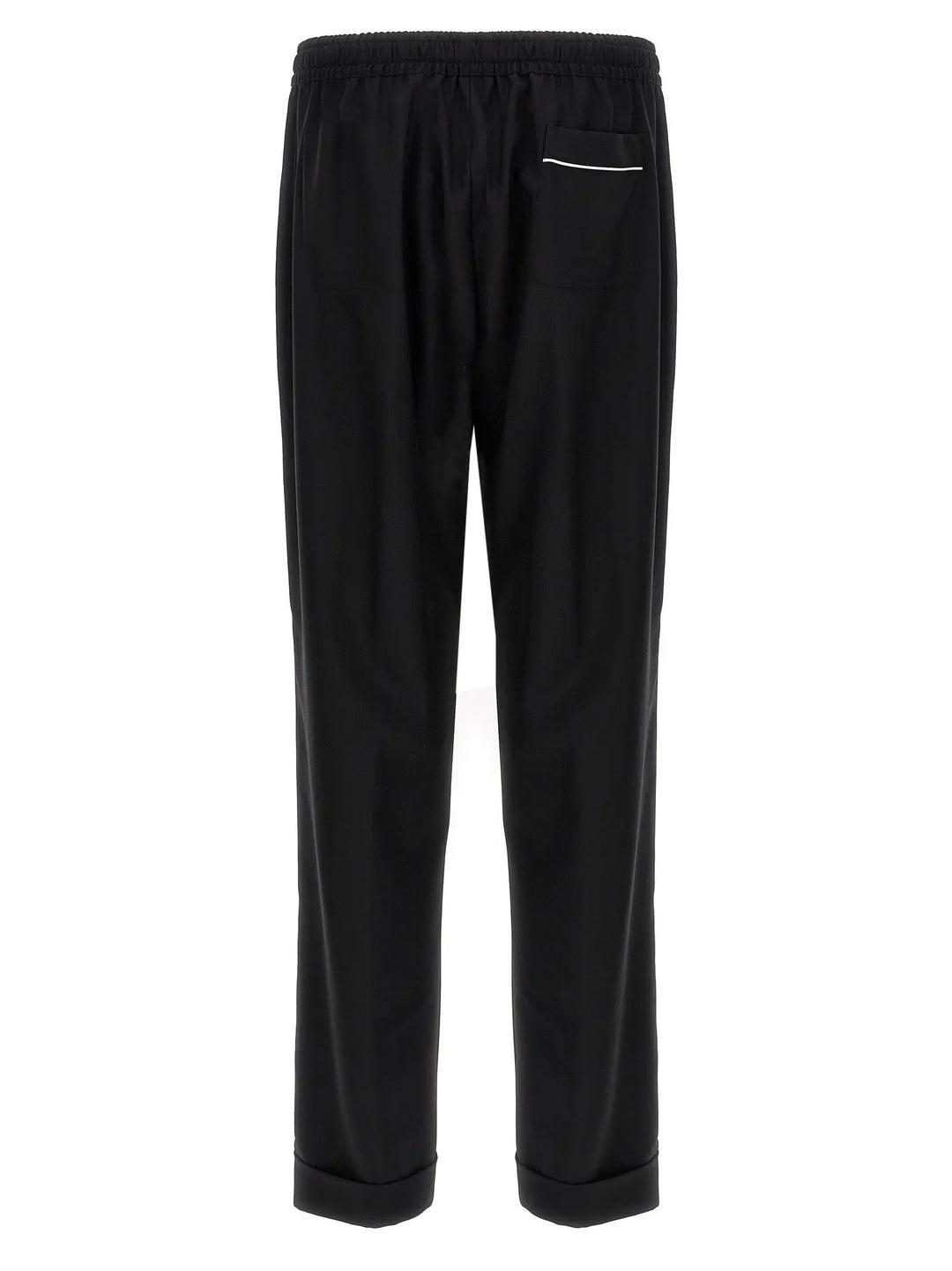 Dolce &amp; Gabbana Black Virgin Wool Casual Pants