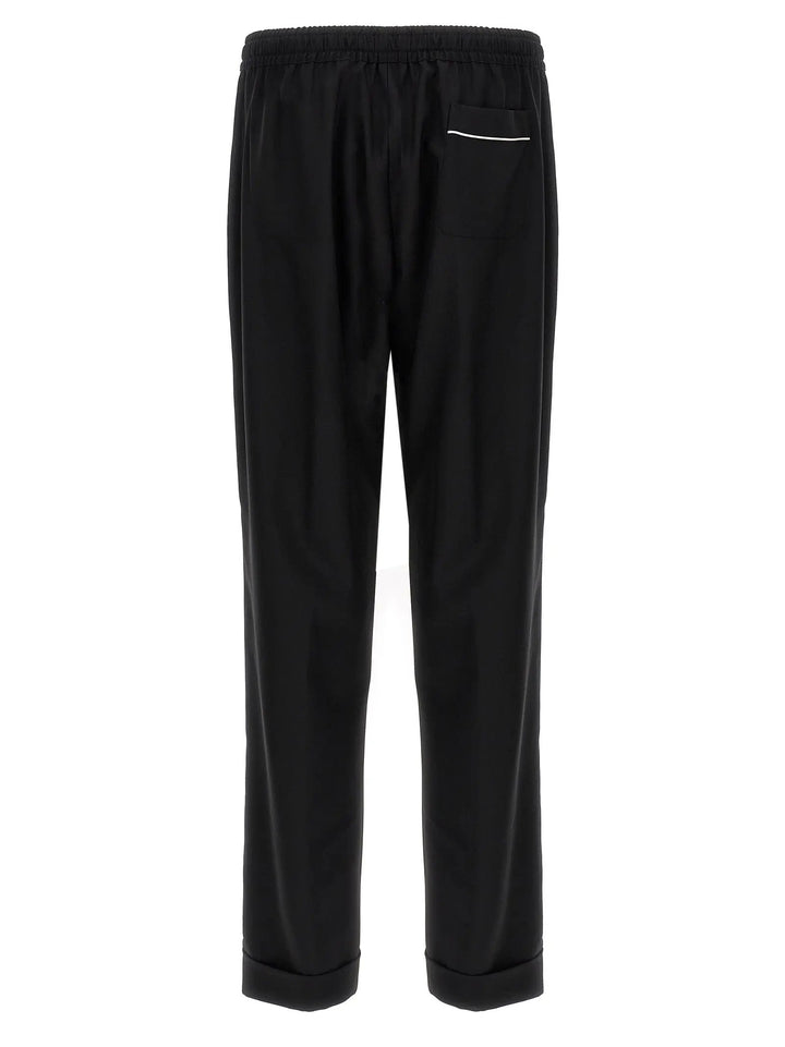 Dolce &amp; Gabbana Black Virgin Wool Casual Pants