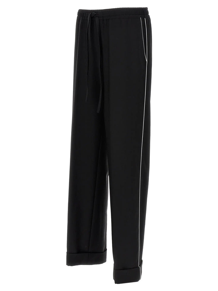 Dolce &amp; Gabbana Black Virgin Wool Casual Pants