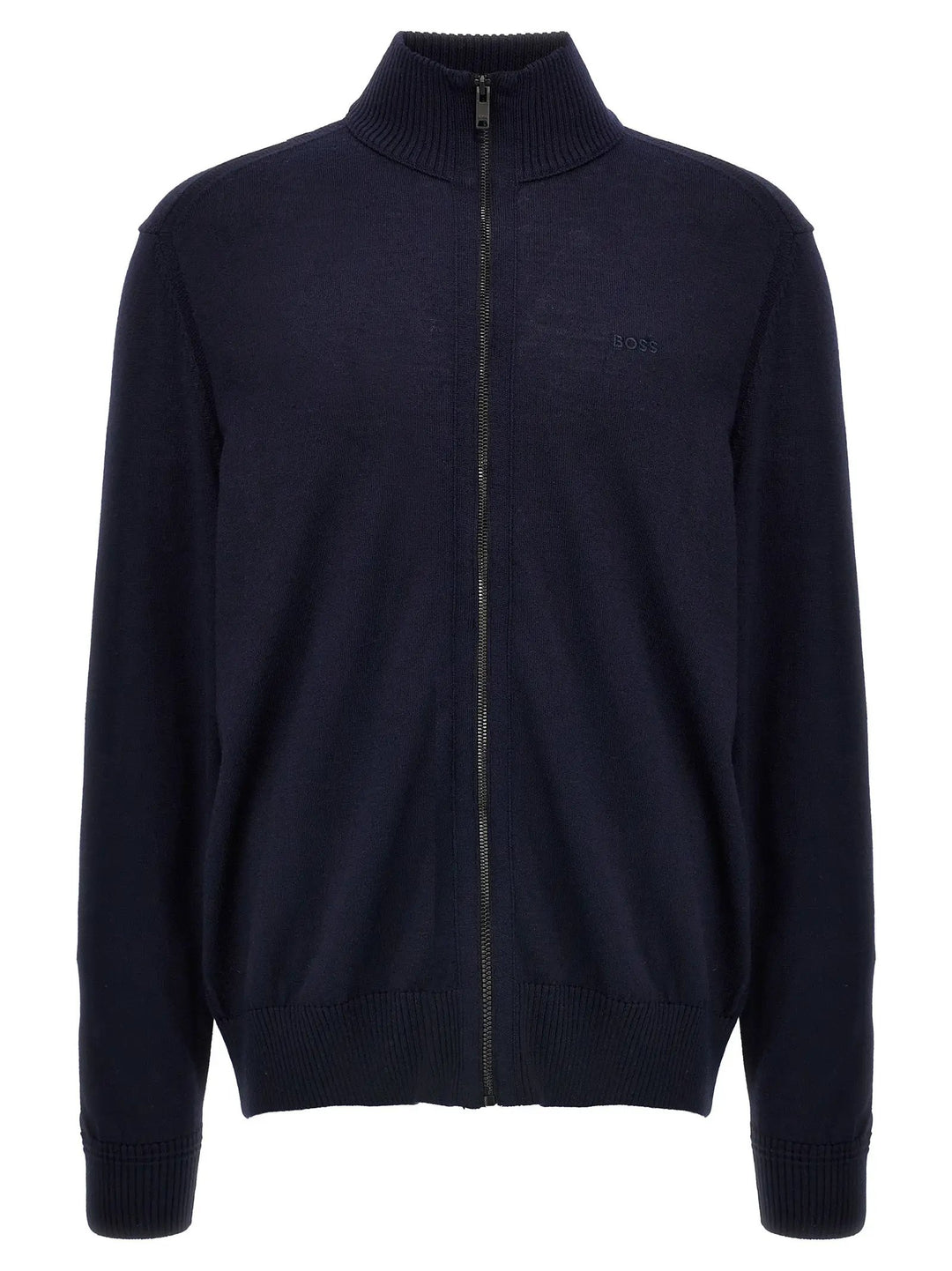 Hugo Boss Blue Wool Cardigan
