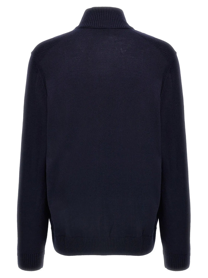 Hugo Boss Blue Wool Cardigan
