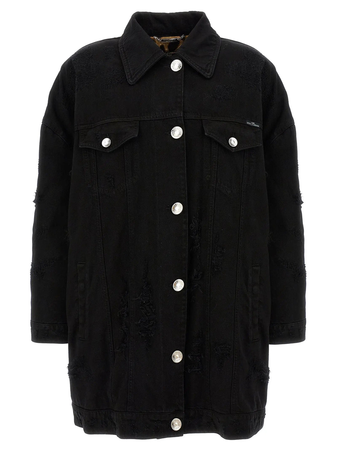 Dolce &amp; Gabbana Black Cotton Denim Jacket