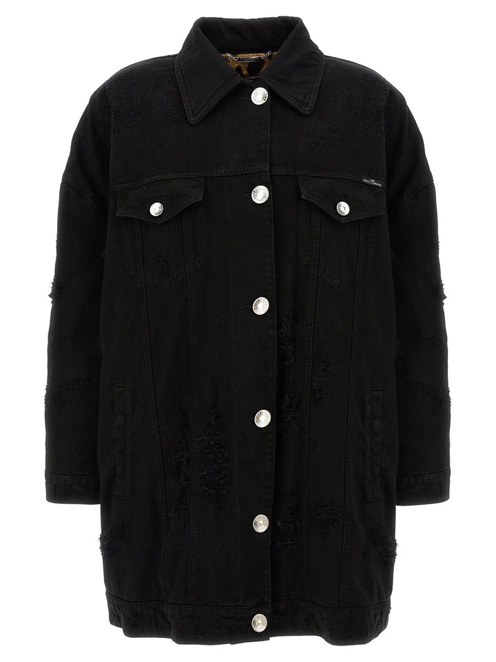 Dolce &amp; Gabbana Black Cotton Denim Jacket